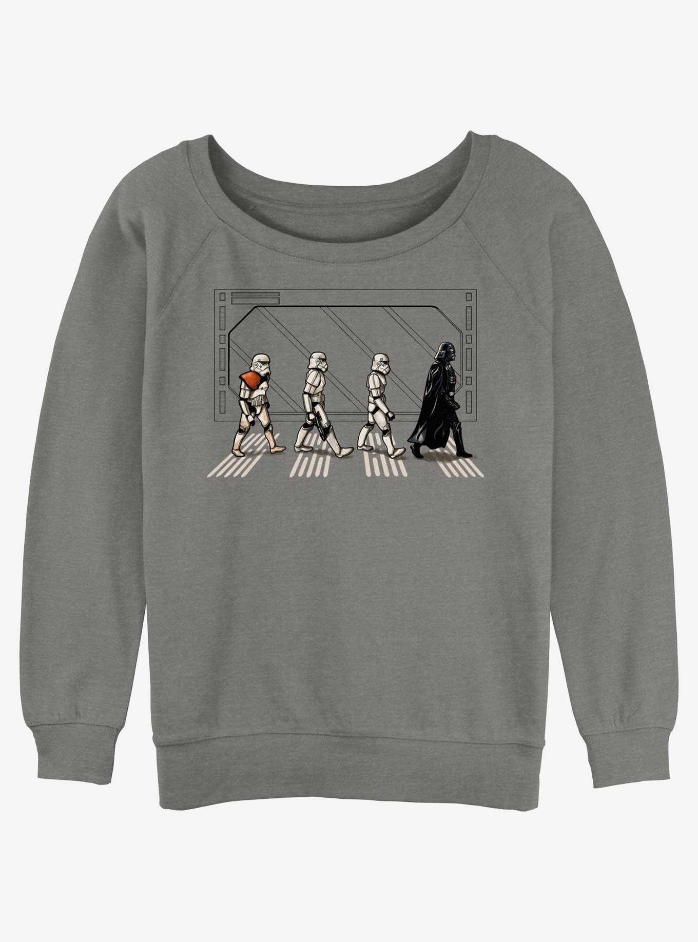 Star Wars Dark Side Crossing Girls Slouchy Sweatshirt, GRAY HTR, hi-res