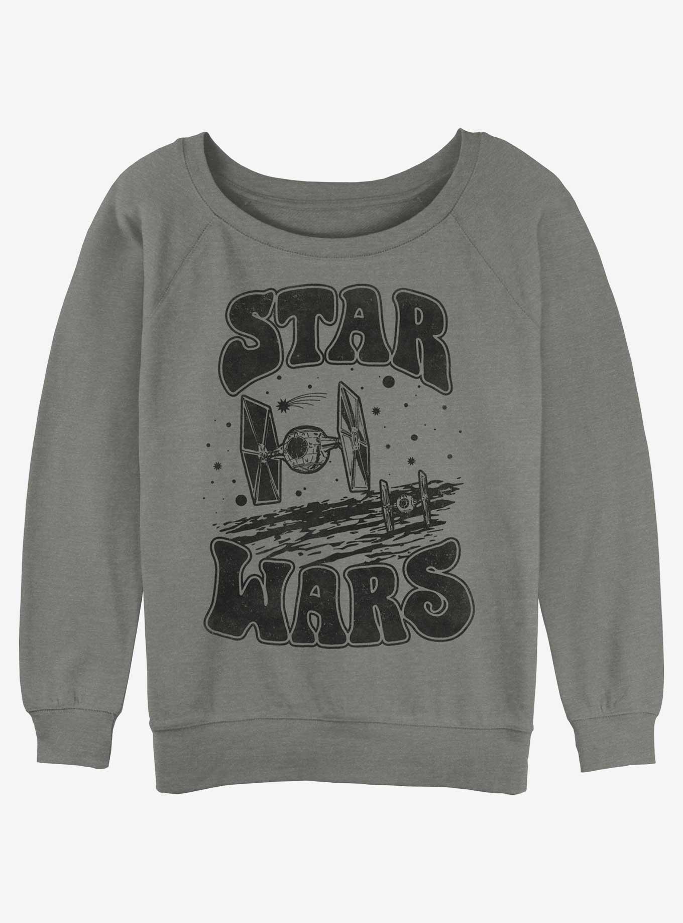 Star Wars Tie Fighter Girls Slouchy Sweatshirt, GRAY HTR, hi-res