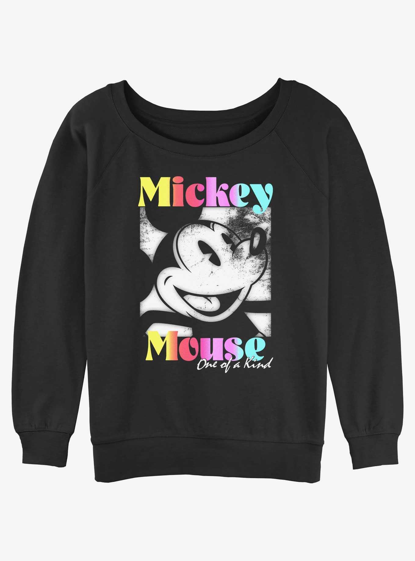 Disney Mickey Mouse one of a kind distressed Girls Slouchy Sweatshirt, , hi-res