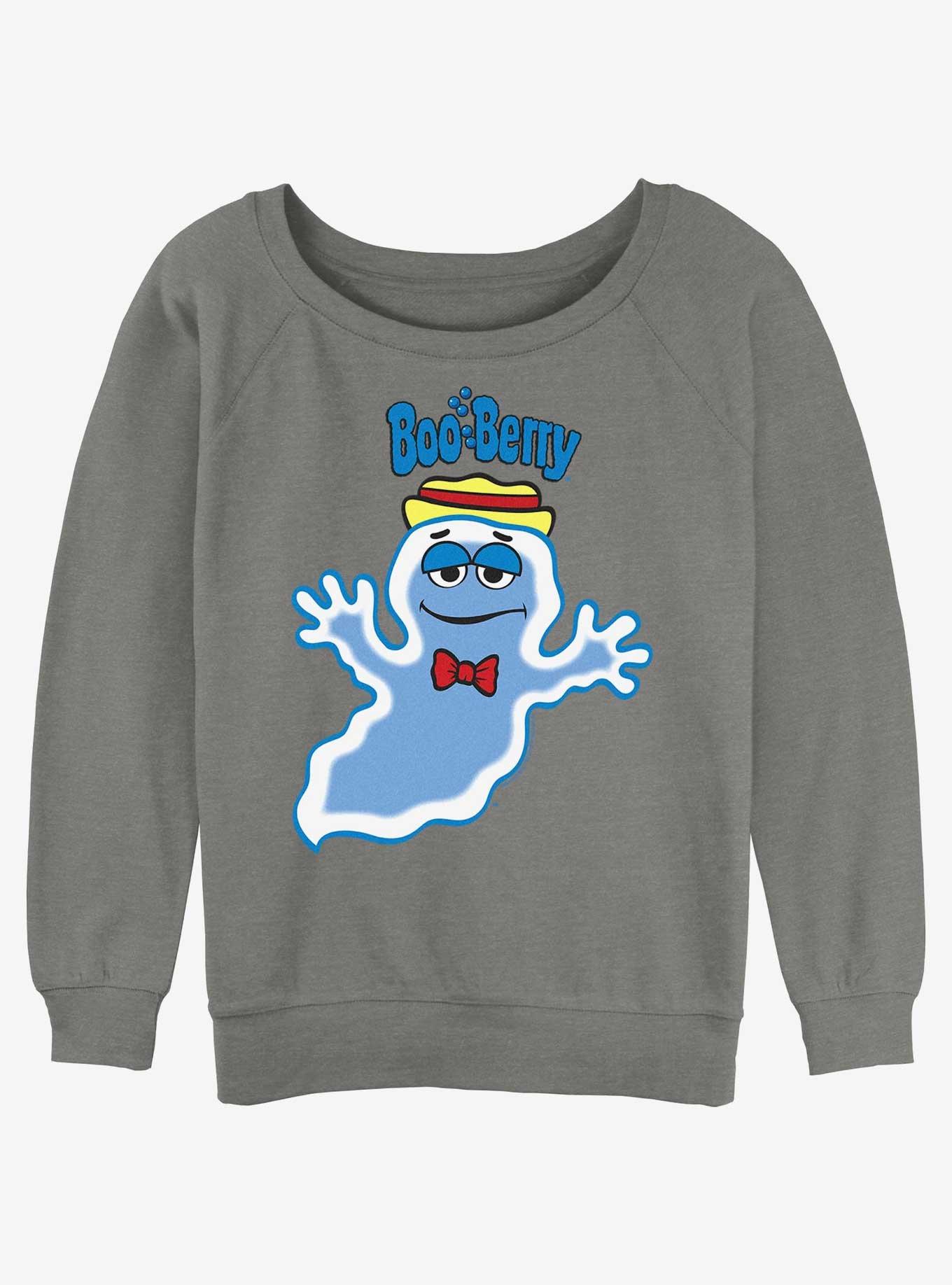 Boo Berries Portrait Girls Slouchy Sweatshirt, GRAY HTR, hi-res