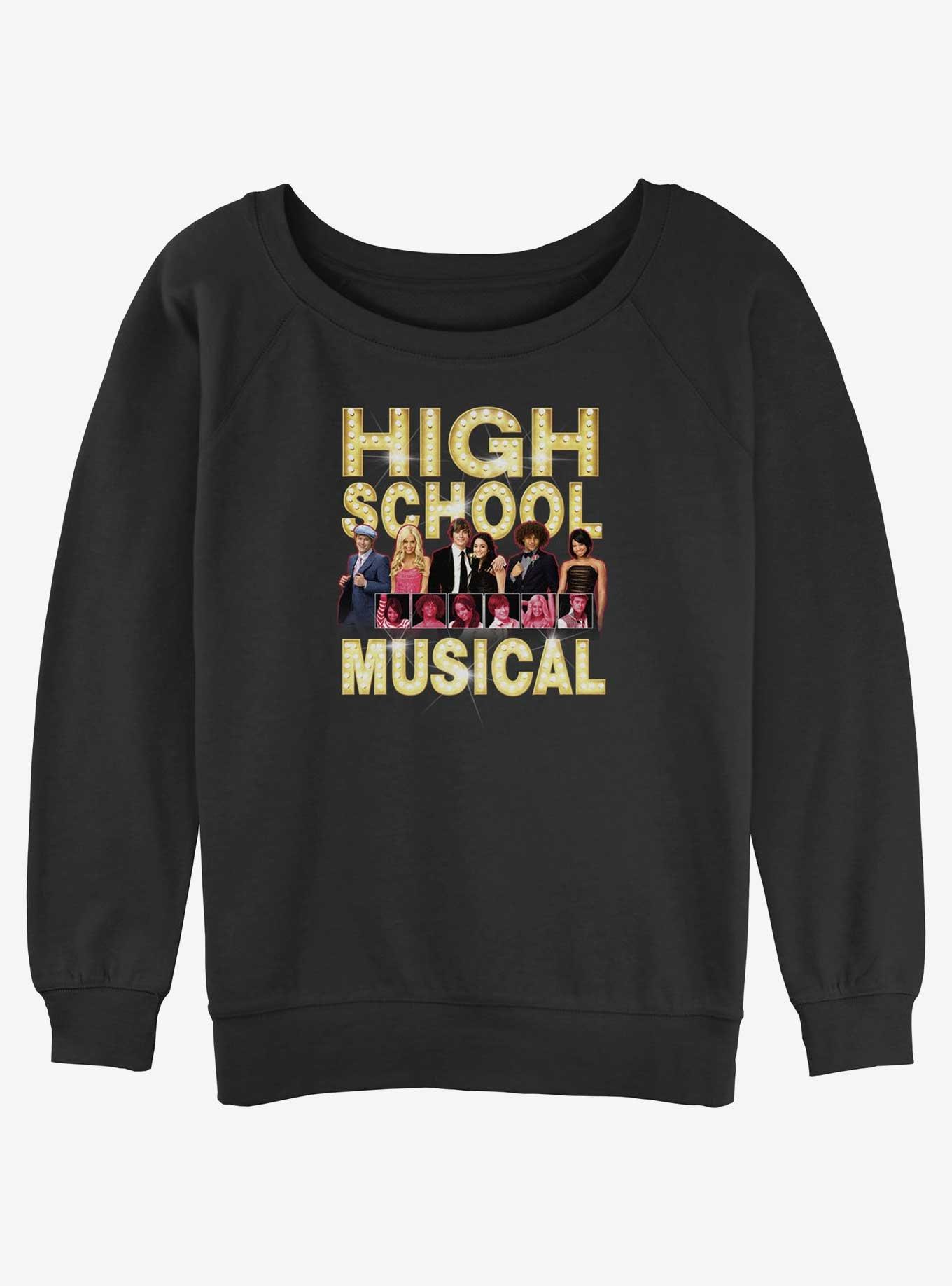 Disney High School Musical Cast Girls Slouchy Sweatshirt, BLACK, hi-res