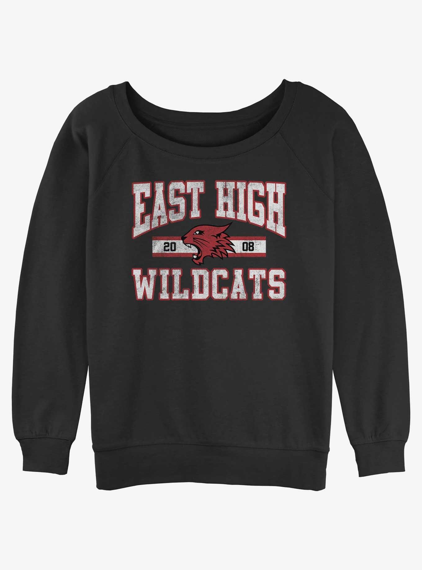 Disney High School Musical East High Wildcats Girls Slouchy Sweatshirt, BLACK, hi-res