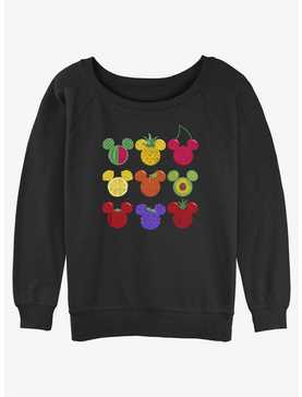 Disney Mickey Mouse Fruit Heads Girls Slouchy Sweatshirt, , hi-res