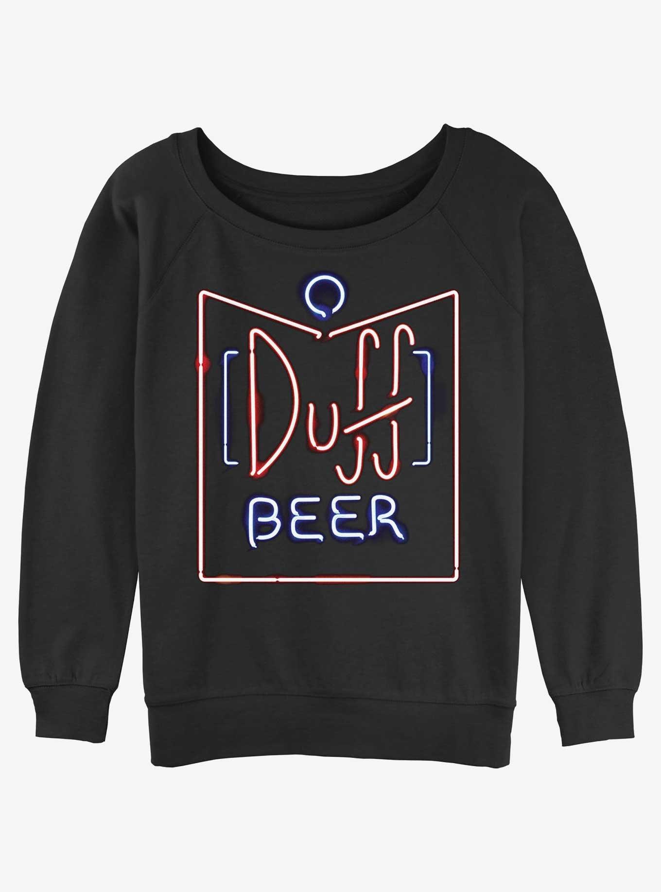 The Simpsons Duff Beer Girls Slouchy Sweatshirt