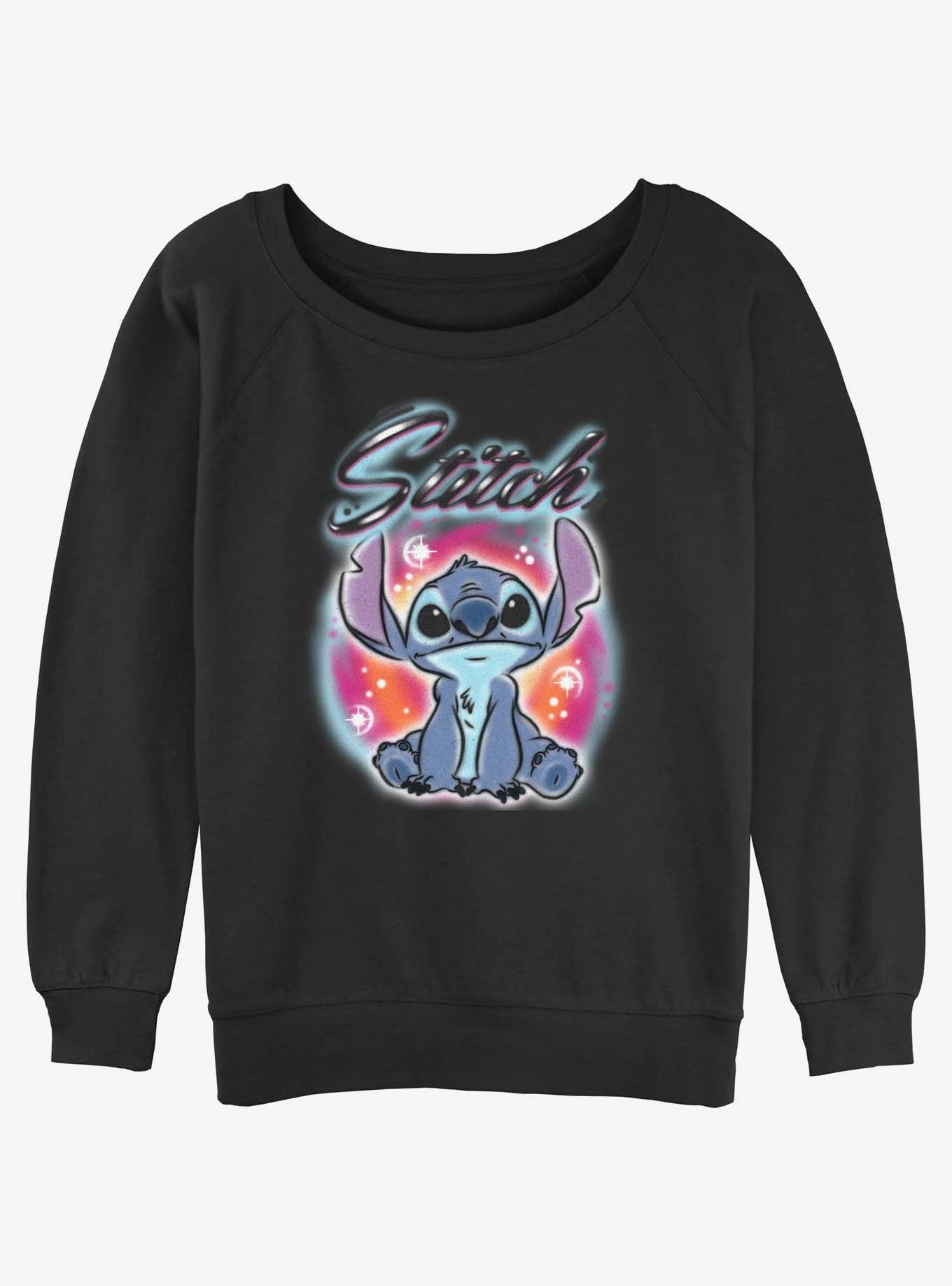 Disney Lilo & Stitch Brush Style Girls Slouchy Sweatshirt