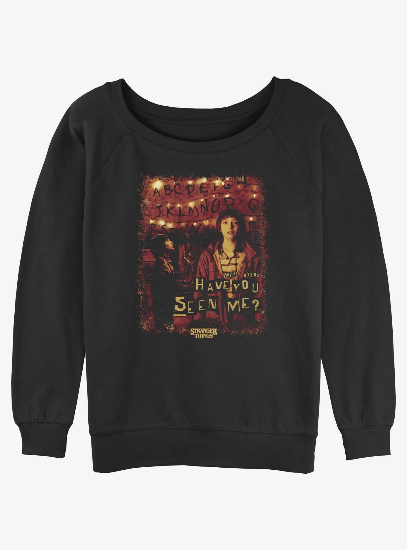 Stranger Things Have You Seen Will Girls Slouchy Sweatshirt, , hi-res