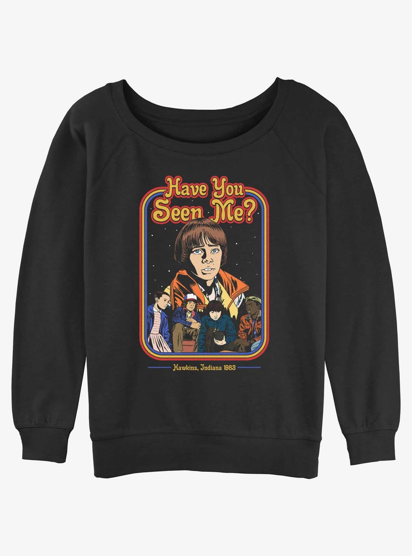 Stranger Things Have You Seen Me Girls Slouchy Sweatshirt, , hi-res