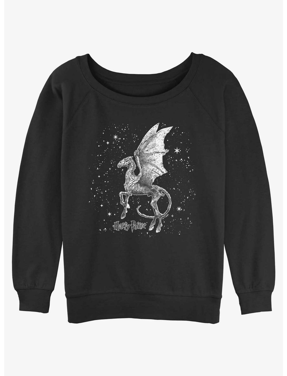 Harry Potter Thestral Moon Girls Slouchy Sweatshirt, BLACK, hi-res