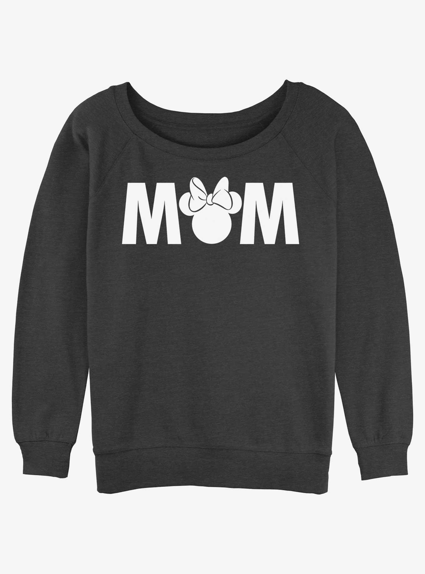 Disney Mickey Mouse Mom Girls Slouchy Sweatshirt, CHAR HTR, hi-res