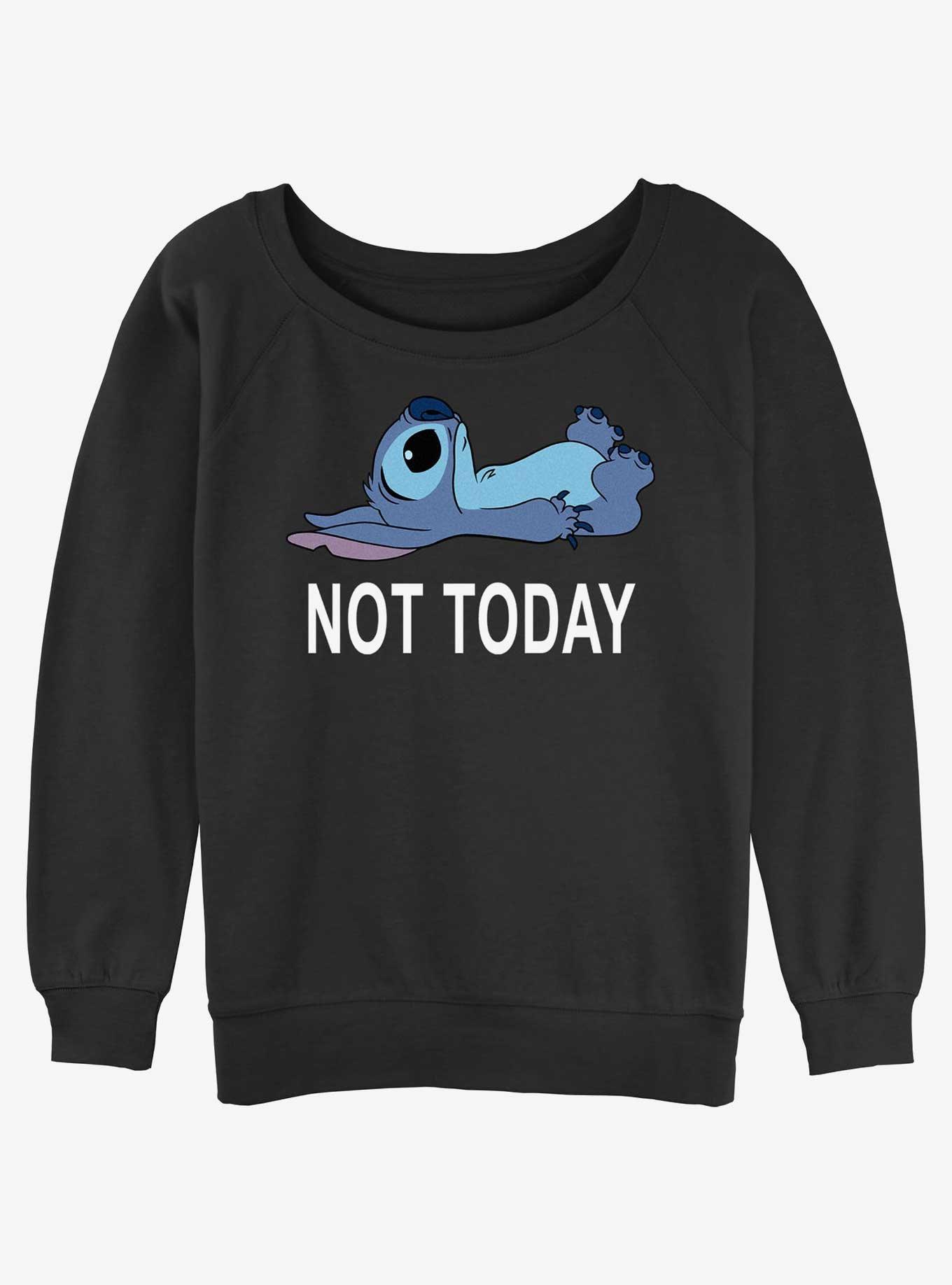 Disney Lilo & Stitch Not Today Girls Slouchy Sweatshirt, , hi-res