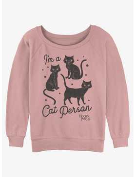 Disney Hocus Pocus Cat Person Girls Slouchy Sweatshirt, , hi-res