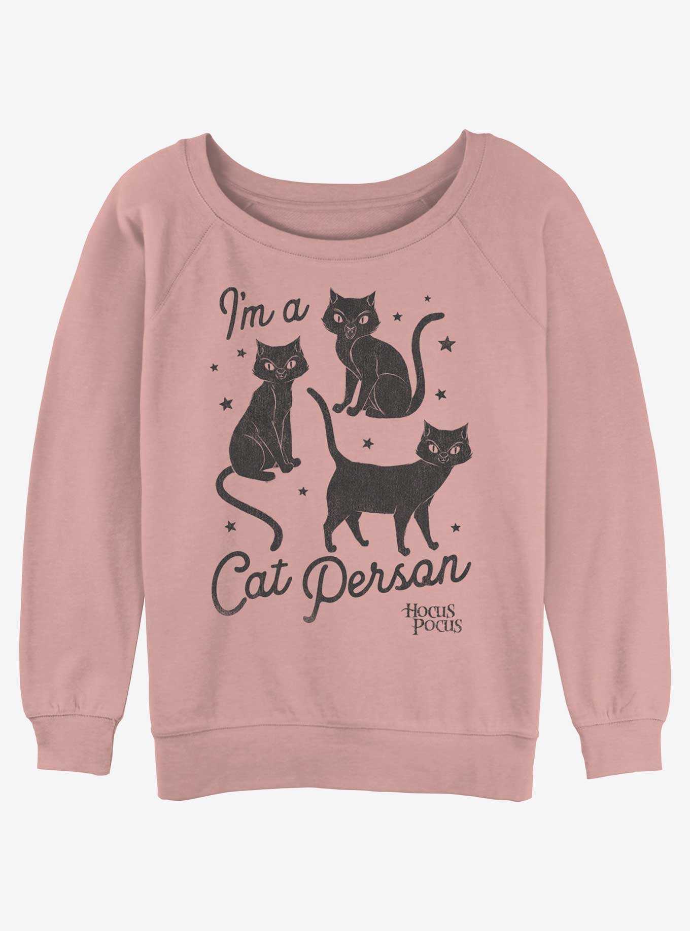 Disney Hocus Pocus Cat Person Girls Slouchy Sweatshirt, , hi-res