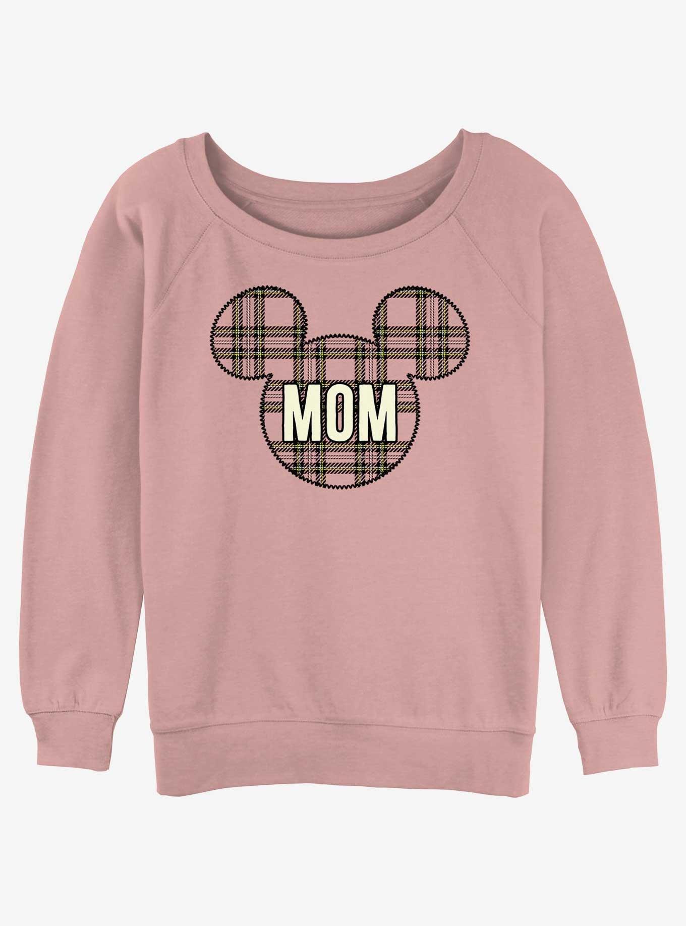 Disney Mickey Mouse Mom pattern Girls Slouchy Sweatshirt, , hi-res