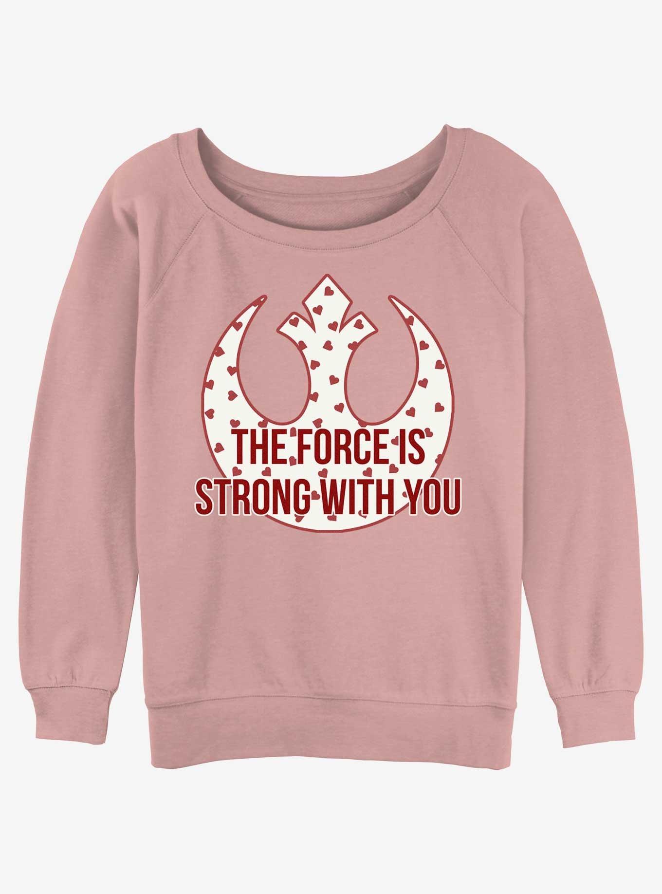 Star Wars Strong Heart Force Girls Slouchy Sweatshirt, DESERTPNK, hi-res