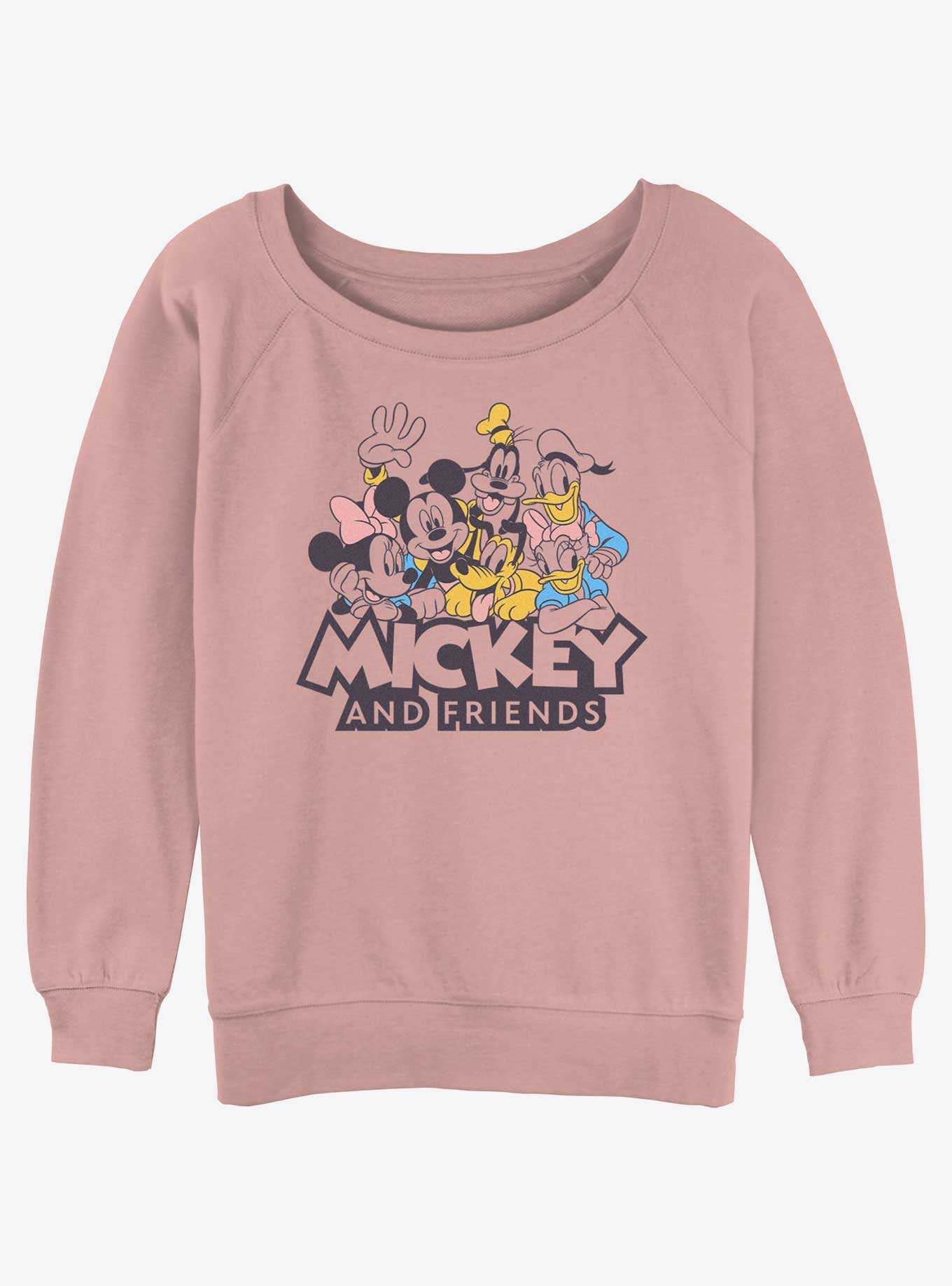 Disney Mickey Mouse & Friends Simple Girls Slouchy Sweatshirt, , hi-res