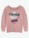 Mean Girls Wednesdays We Wear Pink Girls Slouchy Sweatshirt, DESERTPNK, hi-res
