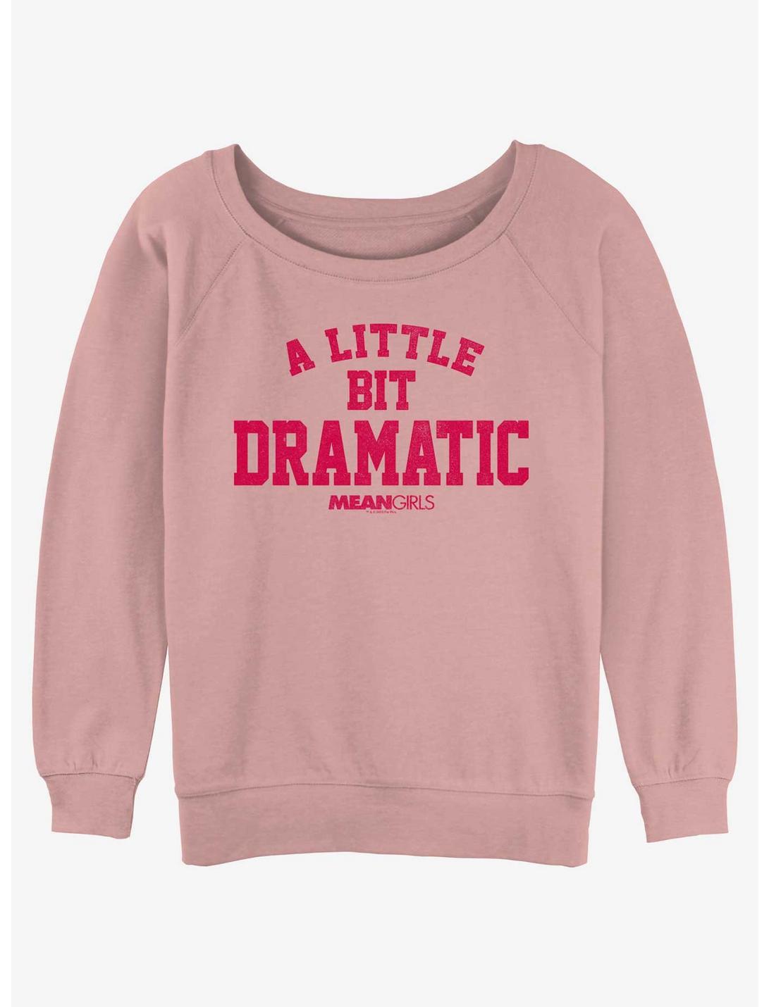 Mean Girls A Little Bit Dramatic Girls Slouchy Sweatshirt, DESERTPNK, hi-res