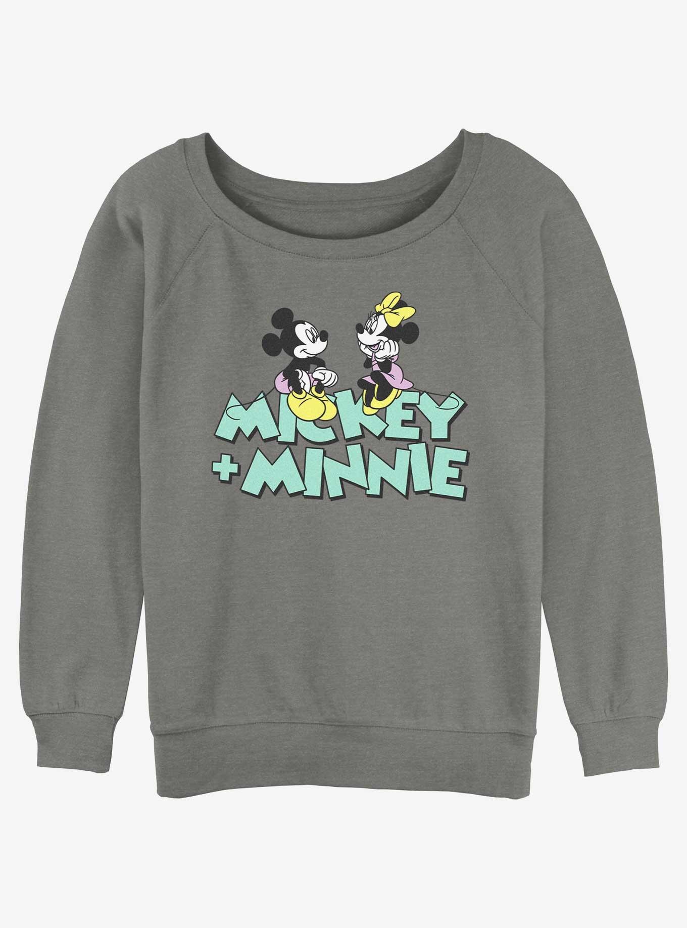 Disney Mickey Mouse Loves Minnie Girls Slouchy Sweatshirt, , hi-res