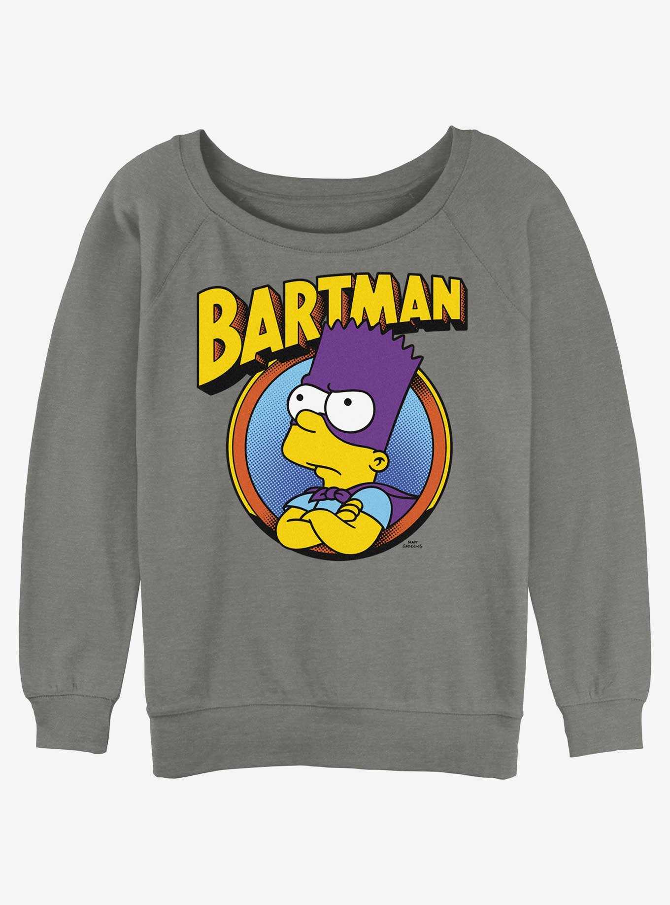 The Simpsons Bartman Circle Girls Slouchy Sweatshirt, , hi-res