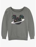 Disney Mickey Mouse Planet Mickey Womens Slouchy Sweatshirt, GRAY HTR, hi-res