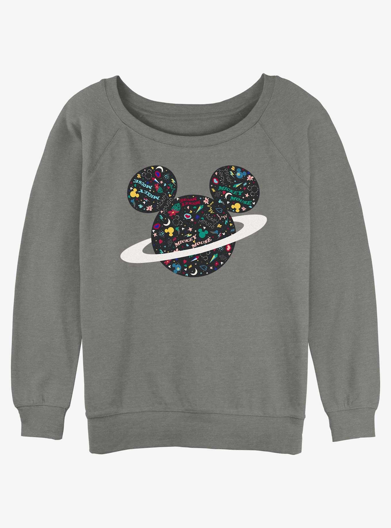 Disney Mickey Mouse Planet Mickey Womens Slouchy Sweatshirt, , hi-res