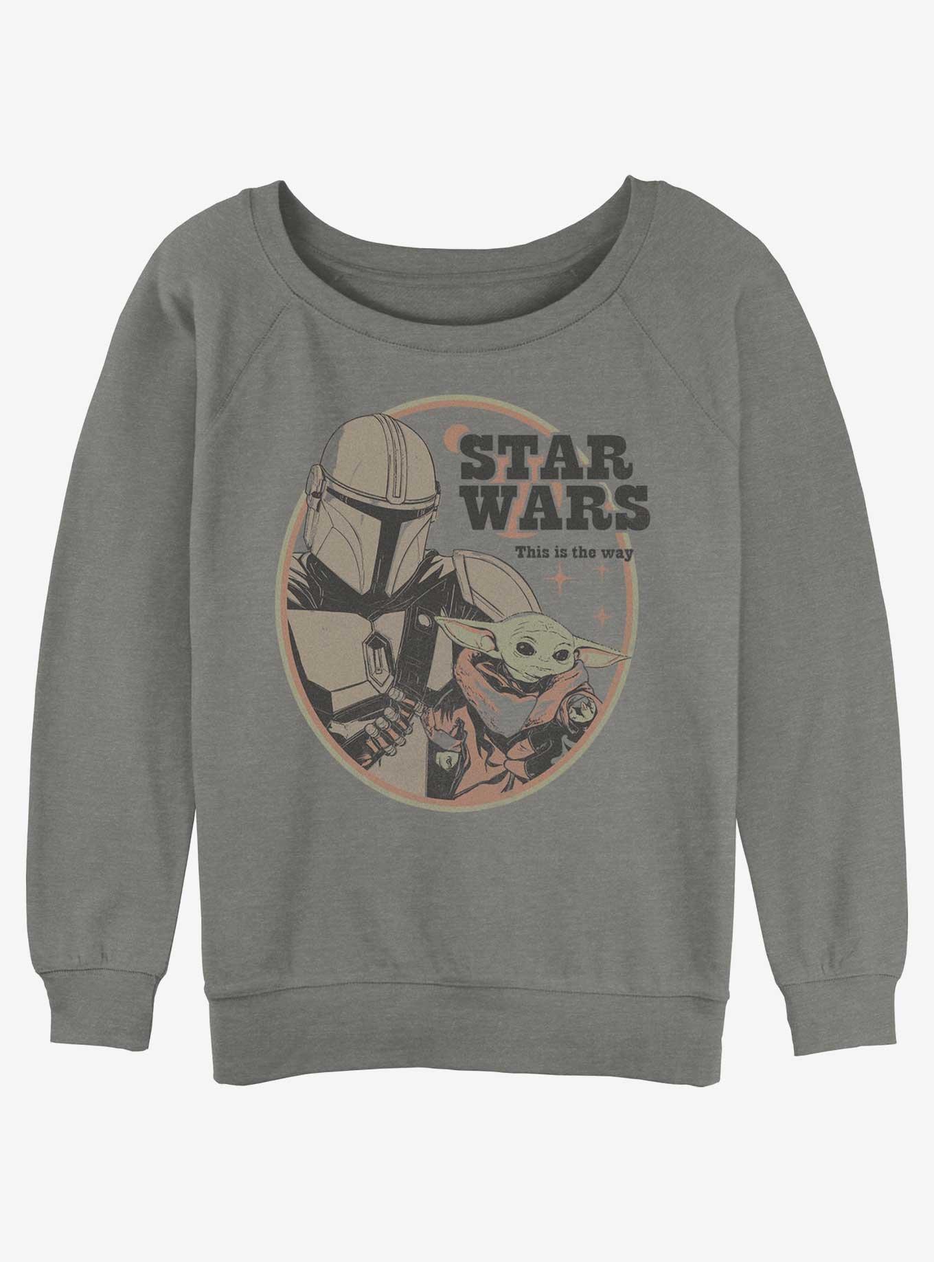 Star Wars The Mandalorian The Legend Womens Slouchy Sweatshirt, GRAY HTR, hi-res