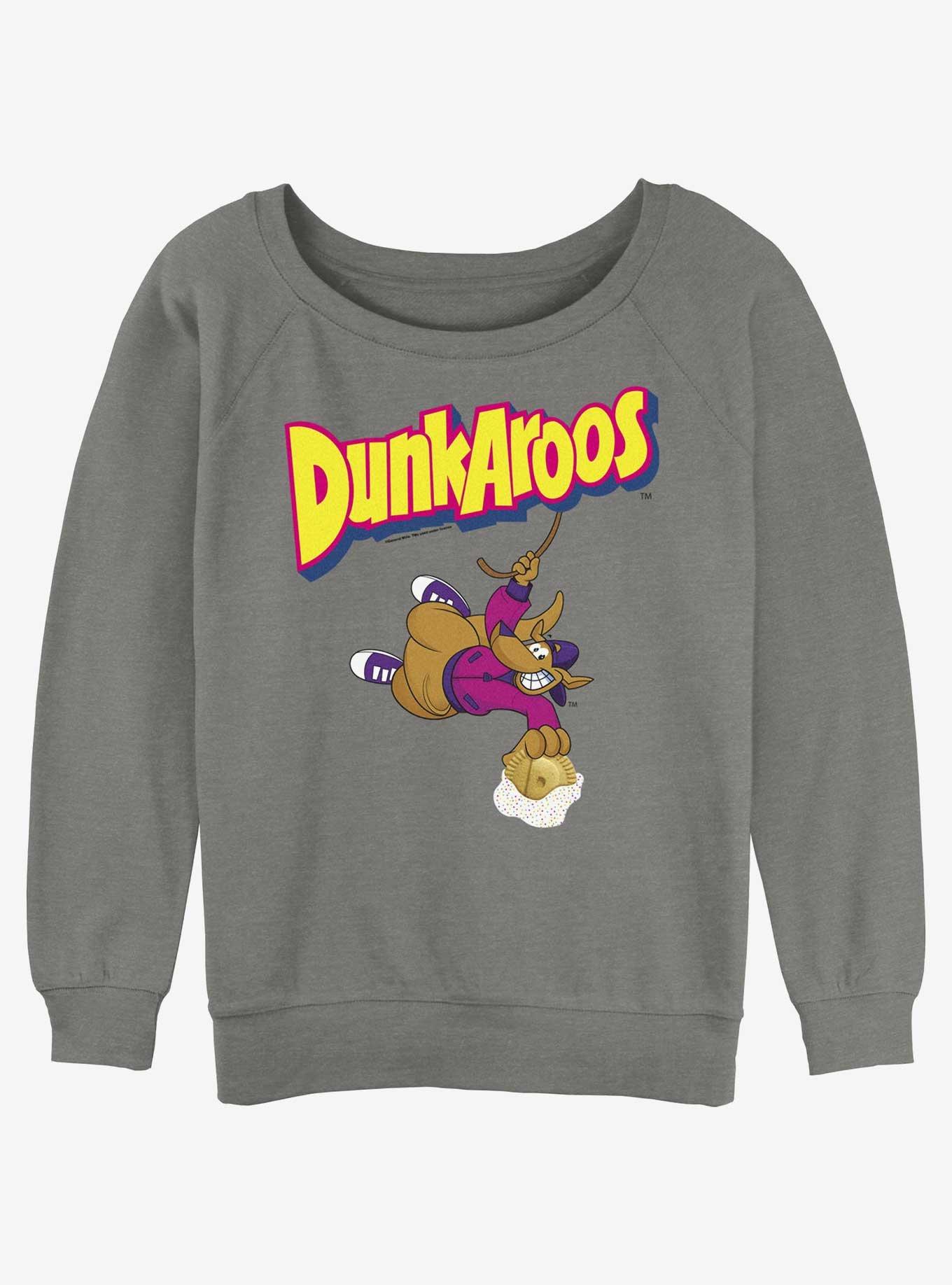 Dunkaroos Dunking Womens Slouchy Sweatshirt, GRAY HTR, hi-res