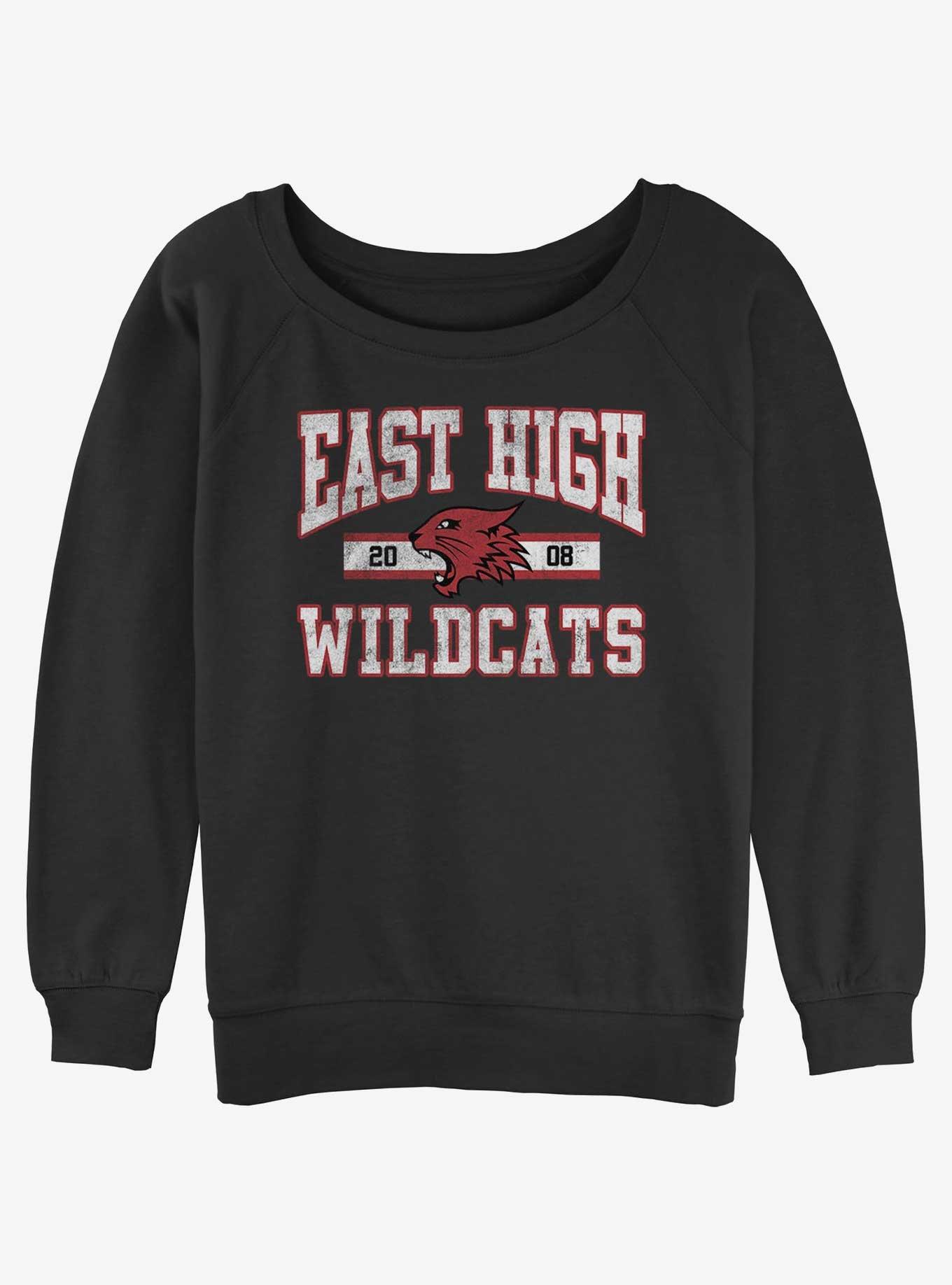 Disney High School Musical East High Wildcats Womens Slouchy Sweatshirt, BLACK, hi-res