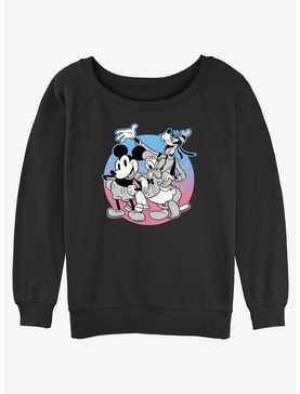 Disney Mickey Mouse & goofy dance Womens Slouchy Sweatshirt, , hi-res