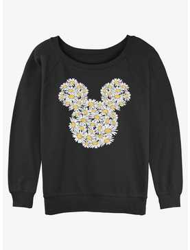 Disney Mickey Mouse Flower ears Womens Slouchy Sweatshirt, , hi-res