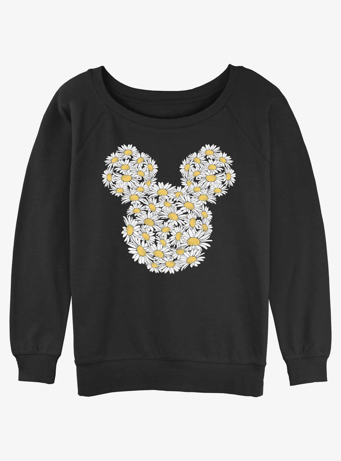 Disney Mickey Mouse Flower ears Womens Slouchy Sweatshirt, , hi-res