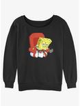 SpongeBob SquarePants Imma Head Out Womens Slouchy Sweatshirt, BLACK, hi-res