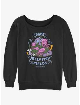 SpongeBob SquarePants Save Jellyfish Fields Womens Slouchy Sweatshirt, , hi-res