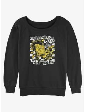 SpongeBob SquarePants Punk Krusty Krab Pizza Womens Slouchy Sweatshirt, , hi-res