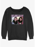 Gilmore Girls Life's Short Talk Fast Womens Slouchy Sweatshirt, BLACK, hi-res
