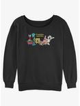 SpongeBob SquarePants Group Womens Slouchy Sweatshirt, BLACK, hi-res
