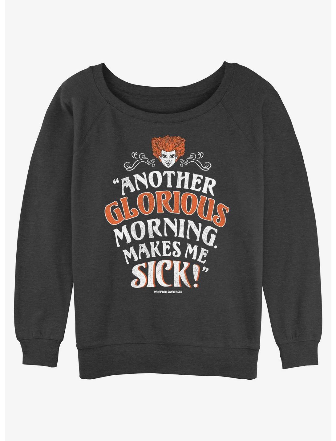 Disney Hocus Pocus Another Glorious Morning Womens Slouchy Sweatshirt, CHAR HTR, hi-res