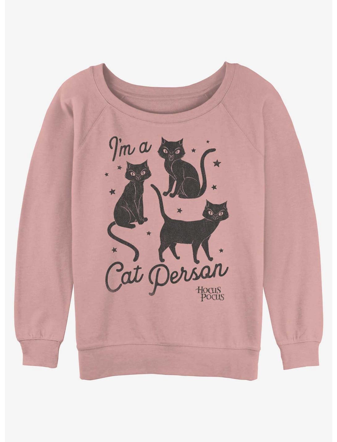 Disney Hocus Pocus Cat Person Womens Slouchy Sweatshirt, DESERTPNK, hi-res