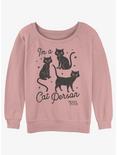 Disney Hocus Pocus Cat Person Womens Slouchy Sweatshirt, DESERTPNK, hi-res