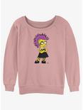 The Simpsons Lisa Punk Womens Slouchy Sweatshirt, DESERTPNK, hi-res