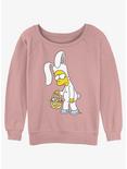 The Simpsons Bunny Bart Womens Slouchy Sweatshirt, DESERTPNK, hi-res