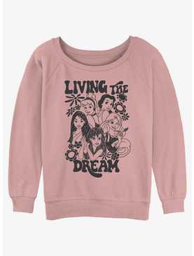 Disney Princesses Living The Dream Womens Slouchy Sweatshirt, , hi-res