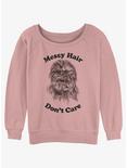 Star Wars Chewbacca Messy Hair Womens Slouchy Sweatshirt, DESERTPNK, hi-res