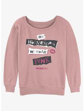 Mean Girls Wednesdays We Wear Pink Womens Slouchy Sweatshirt, , hi-res