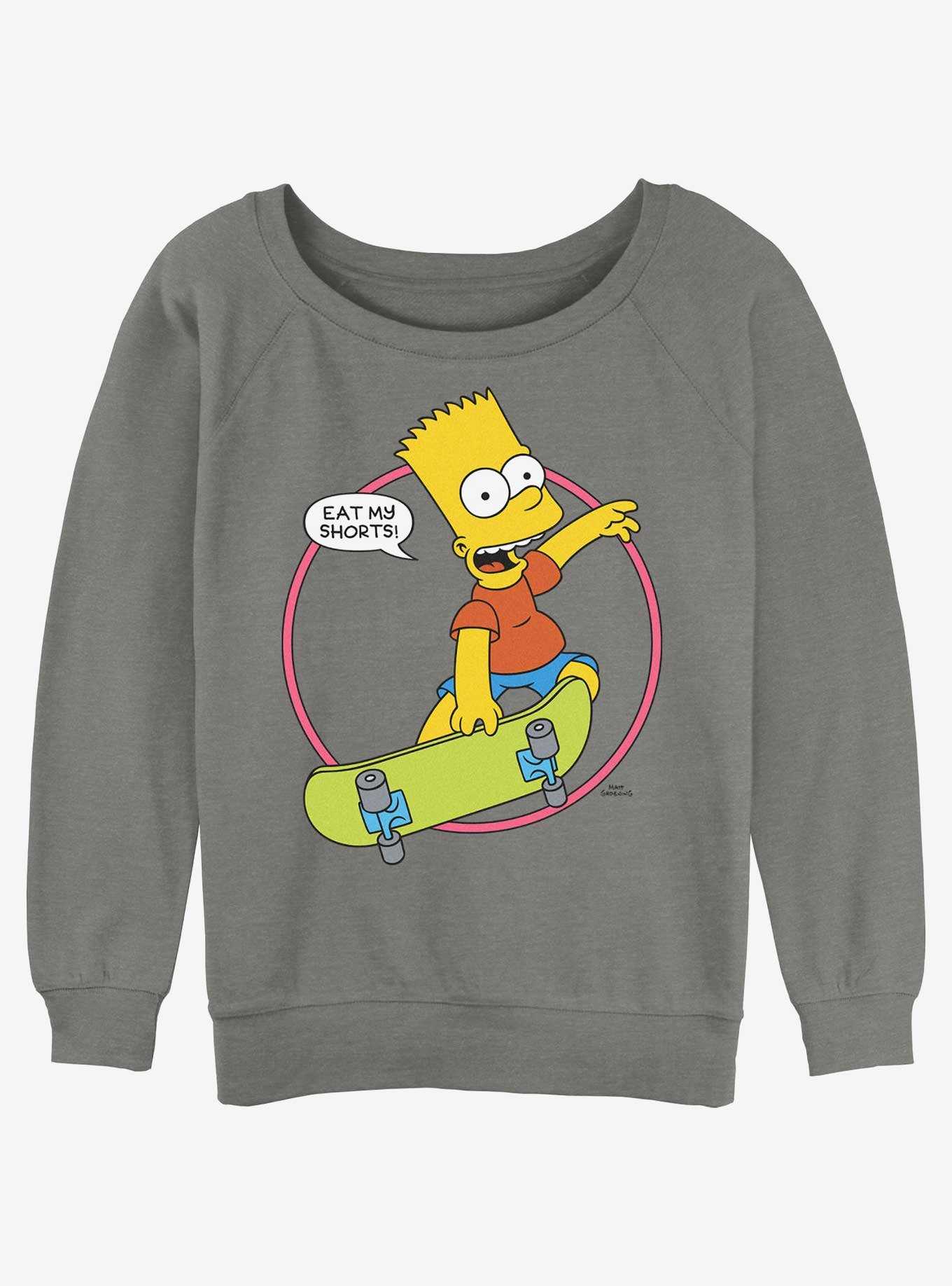 The Simpsons Eat My Shorts Womens Slouchy Sweatshirt, , hi-res