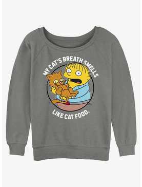 The Simpsons Ralph's Cat Womens Slouchy Sweatshirt, , hi-res