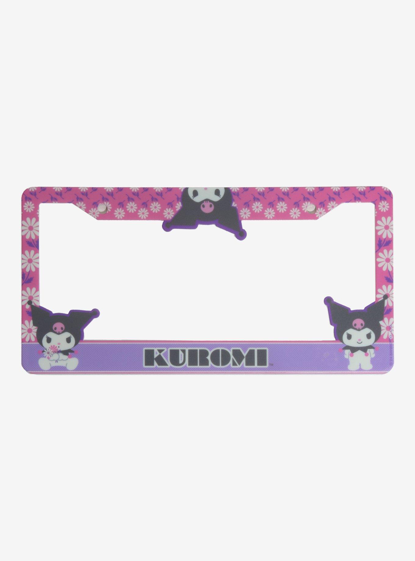 Sanrio Kuromi Floral License Plate Frame — BoxLunch Exclusive, , hi-res