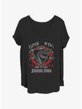Jurassic Park Clever Girl Velociraptor Girls T-Shirt Plus Size, BLACK, hi-res