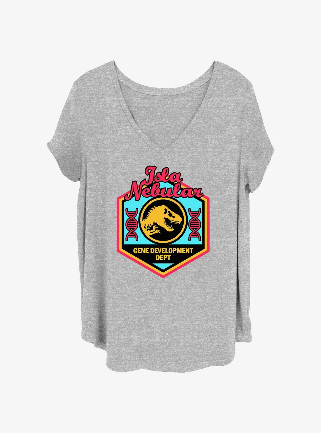 Jurassic Park Gene Tech Girls T-Shirt Plus Size, HEATHER GR, hi-res