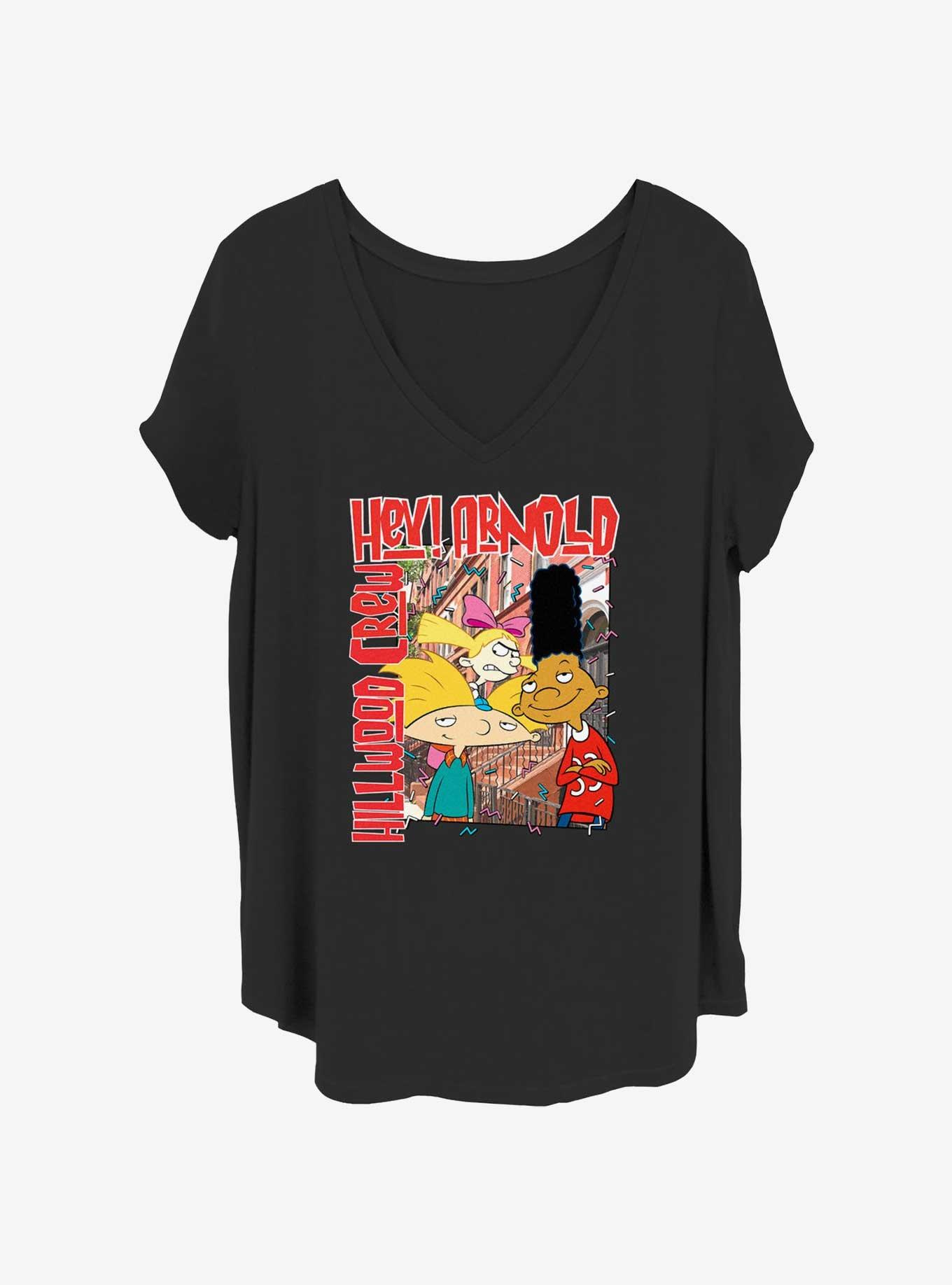 Nickelodeon Hey Arnold Hollywood Crew Girls T-Shirt Plus Size, BLACK, hi-res